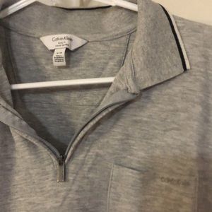 Calvin Klein M zip body fit polo